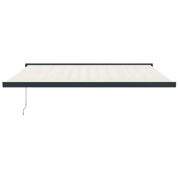 vidaXL Zwijana markiza, kremowa, 4,5x3 m, tkanina i aluminium