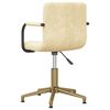 vidaXL Obrotowe krzesła stołowe, 4 szt., kremowe, obite aksamitem