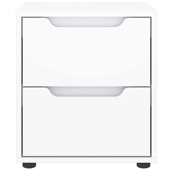 vidaXL Szafka nocna VIKEN, biała, 45x40x50 cm, materiał drewnopochodny