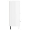 vidaXL Szafka, biała, połysk, 69,5x34x90 cm, materiał drewnopochodny