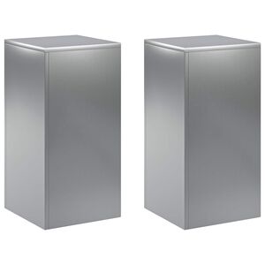 vidaXL Stojak na rośliny 2 pcs srebrny 30 x 30 x 60 cm Stal nierdzewna