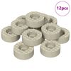 vidaXL Osłony n&oacute;g krzesła 12 pcs przezroczysty &Oslash; 15 x 16 mm PVC