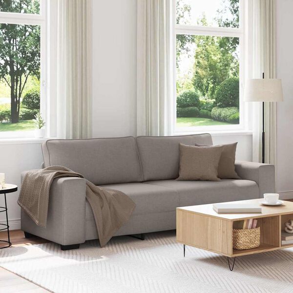 vidaXL Sofa 3-osobowa, kolor taupe, 180 cm, tkaniną