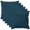 vidaXL Poszewka na poduszkę 6 pcs HOUTEN niebieski 35 x 35 cm Welur