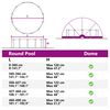 vidaXL Kopuła basenowa Zielony 592 x 590 x 275 cm