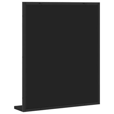 vidaXL Lustro łazienkowe z półką, czarne, 50x12x60 cm