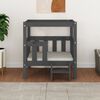 vidaXL Legowisko dla psa, szare, 65,5x50,5x70 cm, lite drewno sosnowe