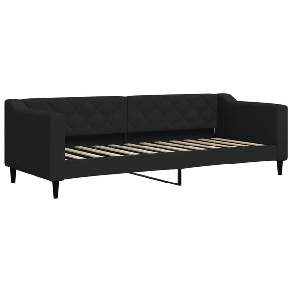 vidaXL Sofa z funkcją spania, czarna, 80x200 cm, obita tkaniną