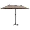 vidaXL Parasolka ogrodowa Ciemnoszary 370 x 197 x 239 cm