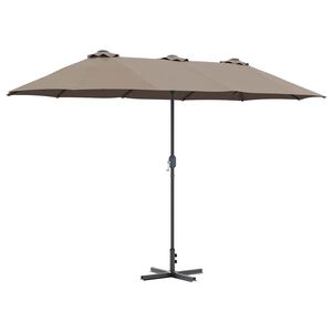 vidaXL Parasolka ogrodowa 370 x 197 x 239 cm Poliester i aluminium