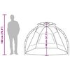 vidaXL Namiot plażowy, 2-os., szary, wodoszczelny