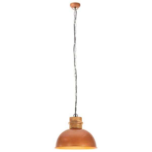 vidaXL Wisząca lampa industrialna, kolor miedzi, okrągła, 42 cm, E27