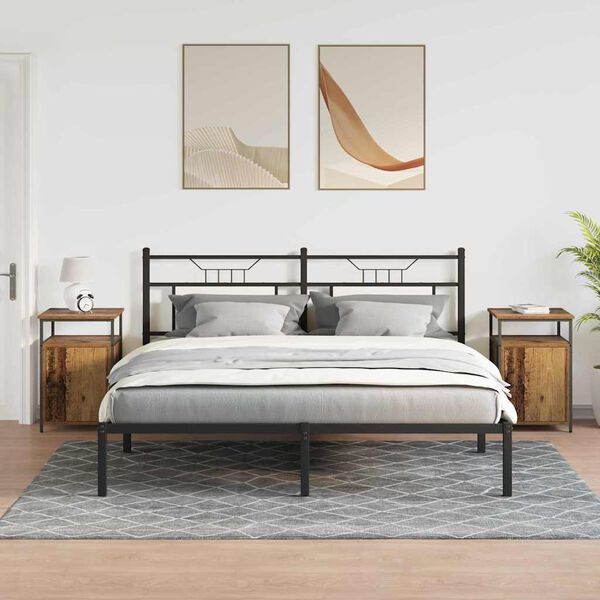 vidaXL Szafka Nocna Stare drewno Materiał drewnopochodny