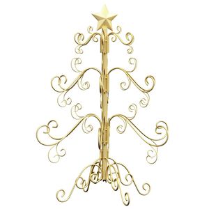 vidaXL Metalowa choinka świąteczna złoty 61 cm Stal malowana proszkowo