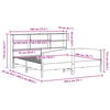 vidaXL Ł&oacute;żko z regałem, bez materaca, 180x200 cm, lite drewno sosnowe