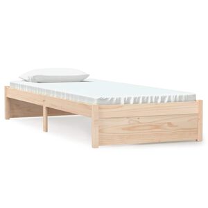 vidaXL Rama ł&oacute;żka, lite drewno, 75x190 cm, pojedyncza