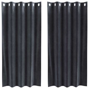 vidaXL Zasłony zaciemniające 2 szt. ciemnoszary 140 x 175 cm Welur