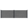 vidaXL Panel ogrodzeniowy 2 pcs WPC i aluminium Szary