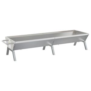 vidaXL Podstawa grillowa, srebrna, 158x42x31 cm, stal nierdzewna