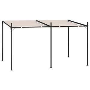vidaXL Altana z rozsuwanym dachem, 400x300x233 cm, kremowa
