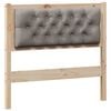 vidaXL Zagł&oacute;wek Inny Brązowy i taupe 90 cm Lite drewno sosnowe