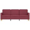 vidaXL Sofa 3-osobowa, winna czerwień, 180 cm,tapicerowana tkaniną