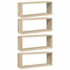 vidaXL Półki ścienne kostki, 4 szt., dąb sonoma, 60x15x23 cm