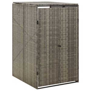 vidaXL Osłona na kosz na śmieci, szara, 70x80x117 cm, polirattan