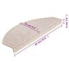 vidaXL Maty na schody 10 szt. 65x24x4 cm Taupe P&oacute;łokrągłe Duże