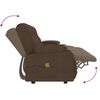vidaXL Rozkładany fotel masujący z uchwytem, 4-os., brązowy, tkanina