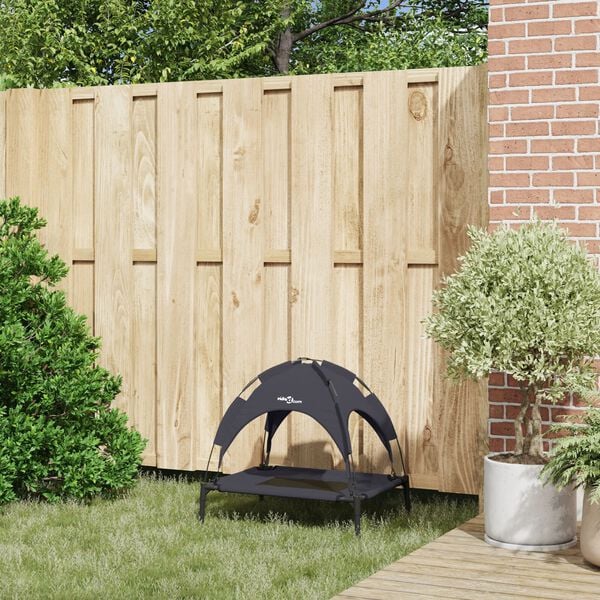 vidaXL Legowisko dla psa Czarny 62 x 48 x 61 cm Stal