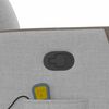 vidaXL Podnoszony fotel masujący, rozkładany, szary, tkanina