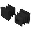 vidaXL Zaślepki Końcowe 2 szt. Czarny 15 x 15 x 15 mm PP