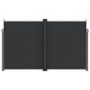 vidaXL Zwijana markiza boczna, czarna, 200 x 1000 cm
