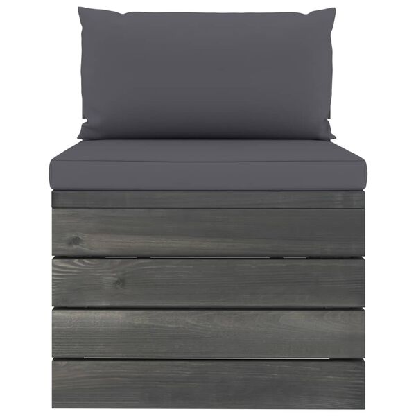 vidaXL 12-cz. zestaw wypoczynkowy z palet, z poduszkami, lita sosna