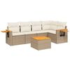 vidaXL Patio Sofa Set 6-osobowe Beige and Cream