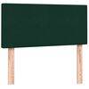 vidaXL Ł&oacute;żko kontynentalne z materacem i LED, zielone, aksamit, 100x220 cm