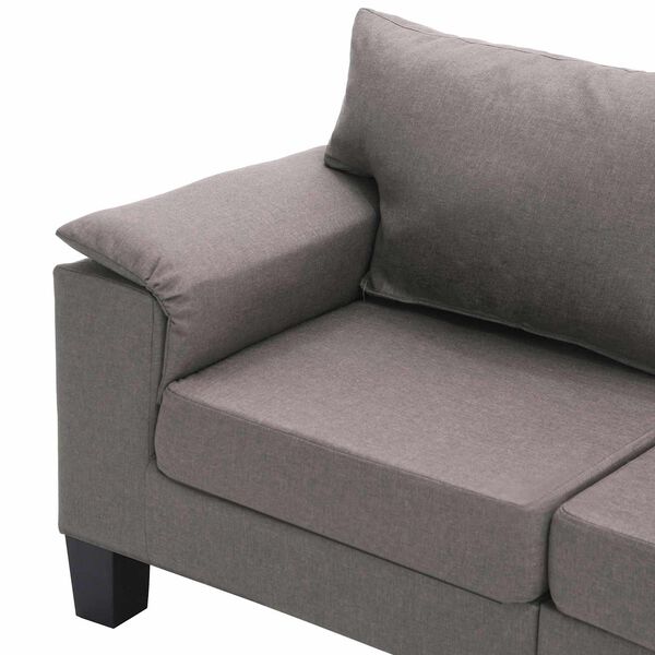 vidaXL Sofa Ciemnoszary Sofy 3-osobowe tkanina