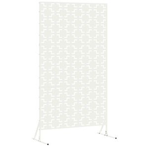 vidaXL Ekran prywatności 100 x 50 x 180 cm Stal Biały