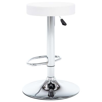 vidaXL Obrotowe stołki barowe, 2 szt., białe, sztuczna skóra