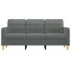 vidaXL Sofa 3-osobowa, ciemnoszara, 180 cm, tapicerowana tkaniną