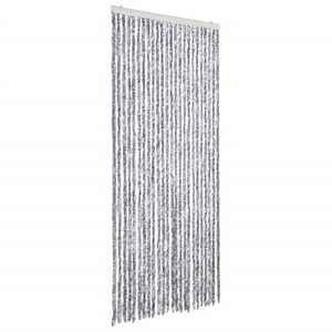 vidaXL Zasłona na owady, szarość i biel, 100x220 cm, szenil