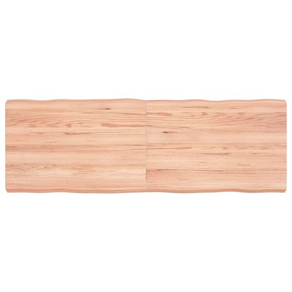 vidaXL Blat jasnobrązowy 120x40x(2-6) cm drewno z naturalną krawędzią