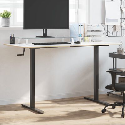 vidaXL Rama biurka do pracy na stojąco, czarna, (94-135)x60x(70-114)cm