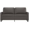vidaXL 2-osobowa sofa, szary, 140 cm, sztuczna sk&oacute;ra
