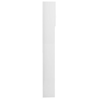 vidaXL Szafka na pralkę, wysoki połysk, biała, 64x25,5x190 cm