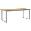 vidaXL St&oacute;ł Ogrodowy Szary 200 x 90 x 75 cm Lite Drewno Akacji