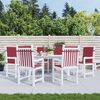 vidaXL Poduszki na krzesła ogrodowe 6 szt., winna czerwień 100x50x3 cm