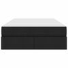 vidaXL Ł&oacute;żko z miejscem na przechowywanie i materacem Czarny