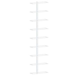 vidaXL Ścienny uchwyt na 9 butelek wina, biały, żelazny